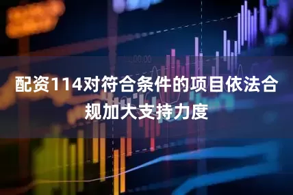 配资114对符合条件的项目依法合规加大支持力度